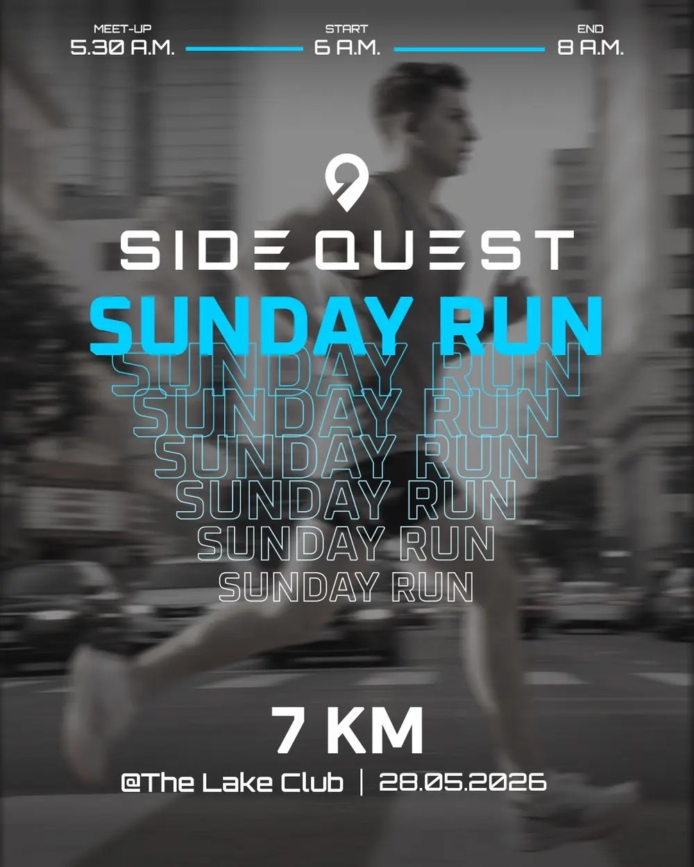 โปสเตอร์ย้อนหลัง Sunday Run ครั้งแรก ระยะ 7 กิโลเมตร · คลังภาพ UPRVISION